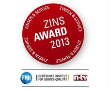 Top-Zins plus Top-Service: Zins-Award 2013
